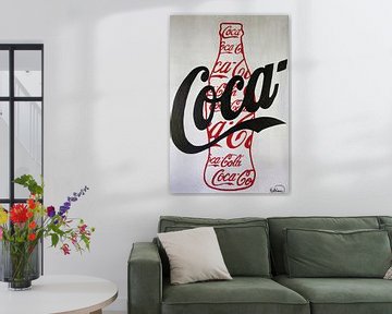 Coca Cola Rode Fles van Kathleen Artist Fine Art