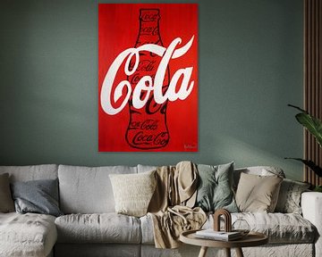 Coca Cola Schwarze Flasche von Kathleen Artist Fine Art