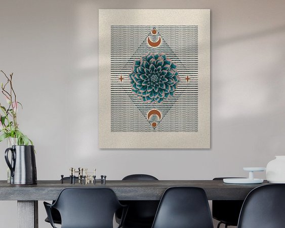 Voorbeeld van het werk in een kamer