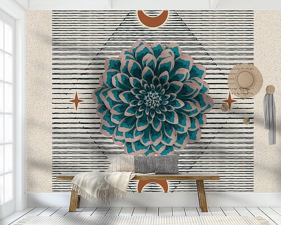 Voorbeeld van het werk in een kamer