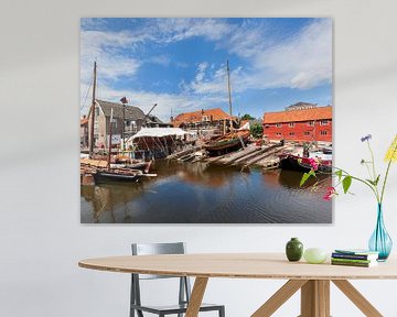 Traditionele scheepswerf voor houten vissersboten in Spakenburg van Peter de Kievith Fotografie