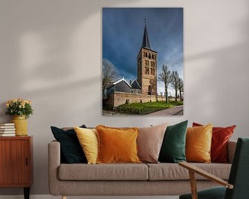 De kerktoren van het Friese plaatsje Beetgum van Harrie Muis