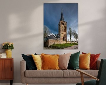 Der Kirchturm des friesischen Dorfes Beetgum von Harrie Muis