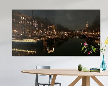 Amsterdam Waalseilandgracht met Montelbaanstoren van FotoBob