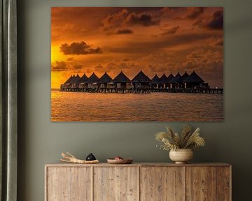 Bungalows in the Maldives by Markus Stauffer