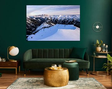 Winteruitzicht op de Zugspitze van Leo Schindzielorz