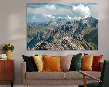 Lechtaler mountain view of the Mister Mutterkopf and the Zugspitze by Leo Schindzielorz