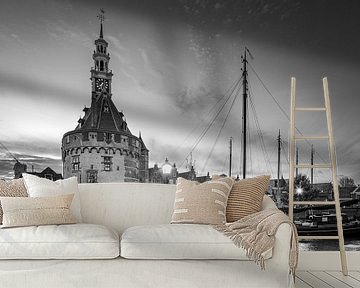 De haven van Hoorn in Zwart-Wit van Henk Meijer Photography