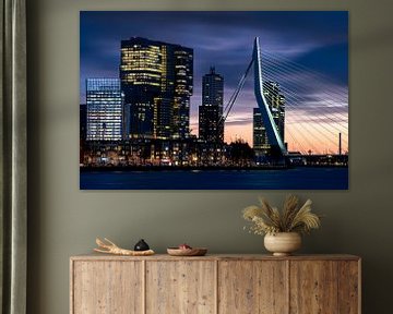 Skyline avec le pont Erasmus, Rotterdam sur TVS Photography