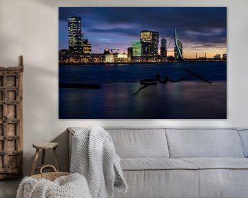 Rotterdam Skyline Zonsondergang van TVS Photography