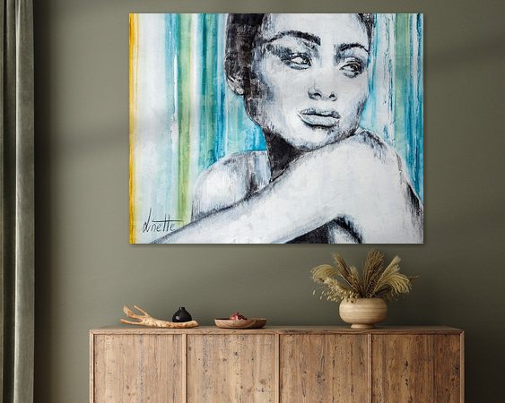 Voorbeeld van het werk in een kamer