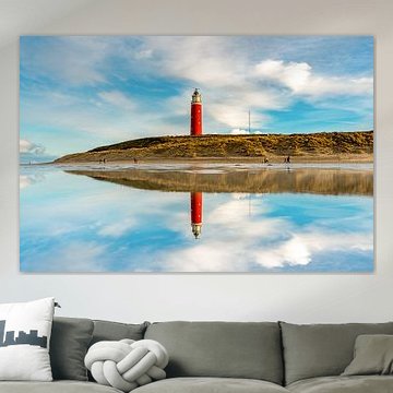 Reflektionen / Spiegel Leuchtturm Eierland Texel von Richard Heerschap Fotografie