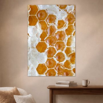 Close-up of a golden honeycomb l Food photography by Lizzy Komen