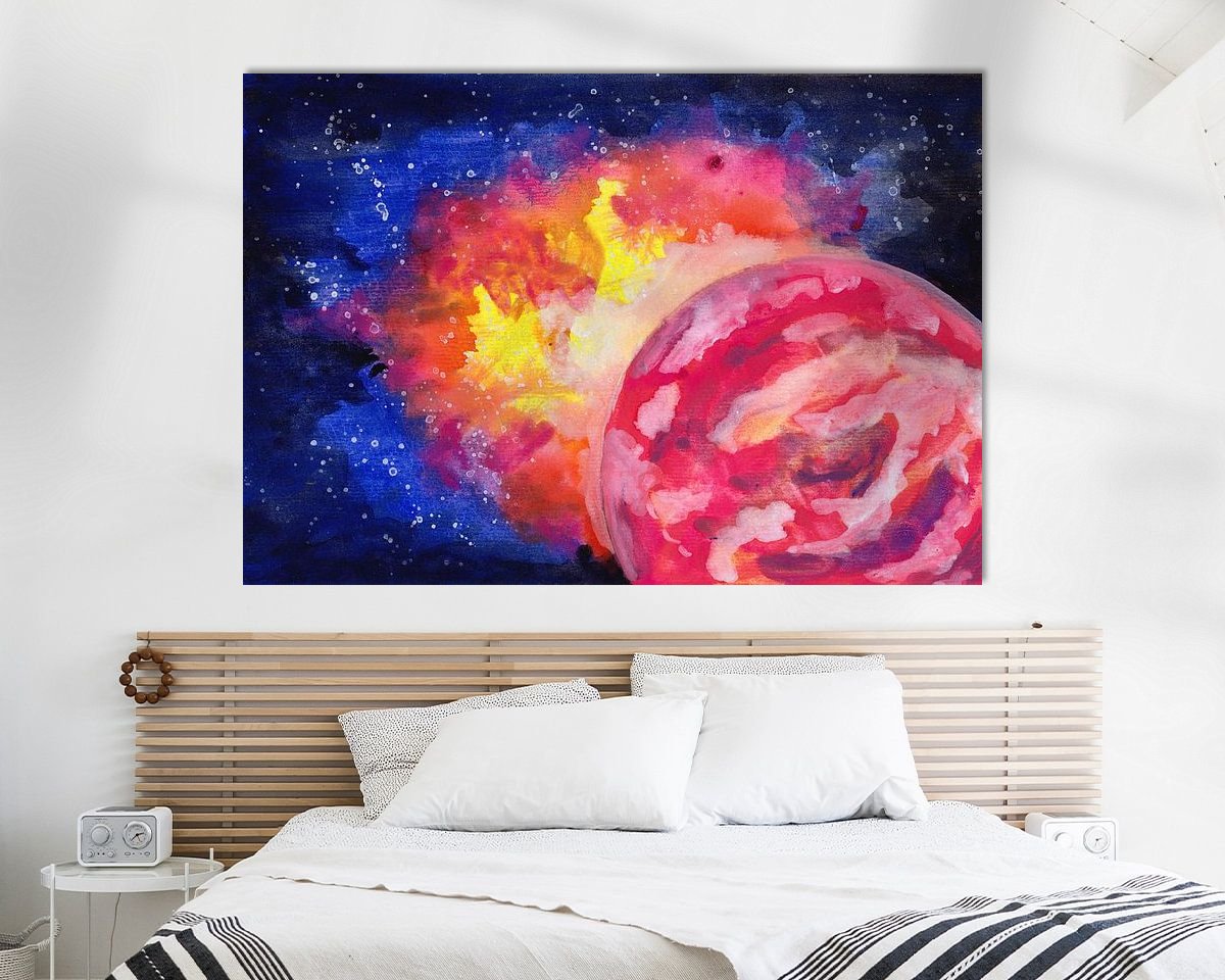 Voorbeeld van het werk in een kamer