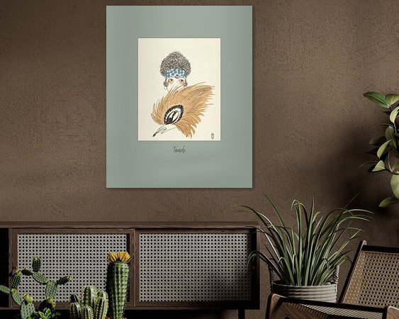 Voorbeeld van het werk in een kamer