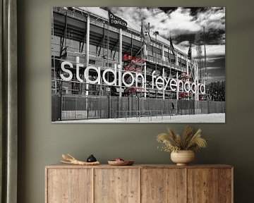 Side view of Feyenoord Stadium De Kuip Rotterdam-South 2020 by Mario Brussé Fotografie