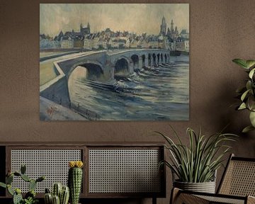 Die schöne Alte Brücke von Maastricht von Nop Briex