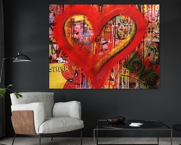 Rotes Herz der Liebe von Kathleen Artist Fine Art