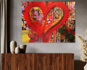 Rotes Herz der Liebe von Kathleen Artist Fine Art
