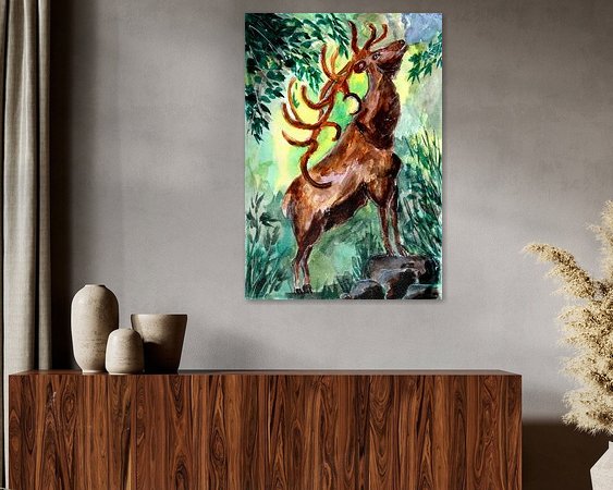 Voorbeeld van het werk in een kamer