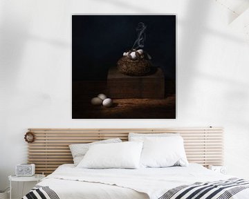 Smokey eggs .   Eieren in nest . van Saskia Dingemans Awarded Photographer