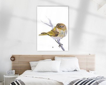 Der Zilpzalp Vogel Illustration von Angela Peters