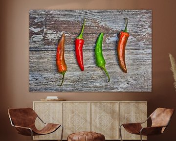 Vier Chillis von C. Nass