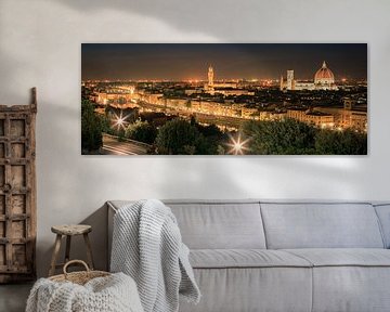 Panorama beeld van Florence, Italië van Henk Meijer Photography