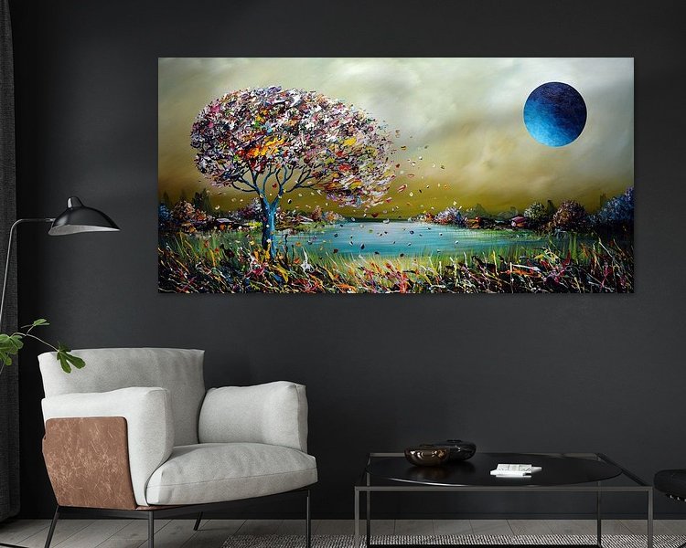 Voorbeeld van het werk in een kamer