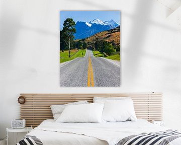 De weg naar Glenorchy, Nieuw Zeeland van Henk Meijer Photography