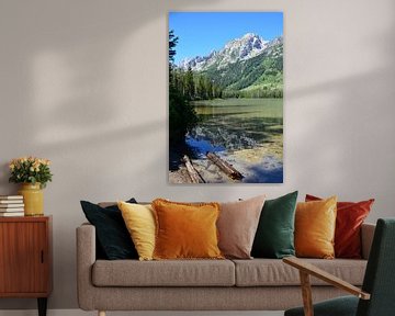 Reflection mountains in lake Grand Teton United State by My Footprints