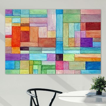 Abstract impression of bulb fields. by Ineke de Rijk