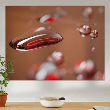 Raindrops with Red Color