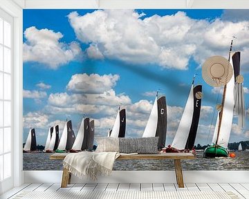 Start of a skûtsjesilen race on the Sneekermeer by ThomasVaer | Tom Coehoorn