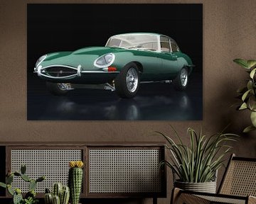 Jaguar E Type drie-kwart zicht van Jan Keteleer