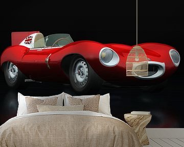 Jaguar Typ D 1956 Rot Dreiviertelansicht