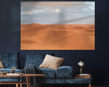 Uitzicht  Sahara woestijn (Erg Chegaga -Marokko) van Marcel Kerdijk
