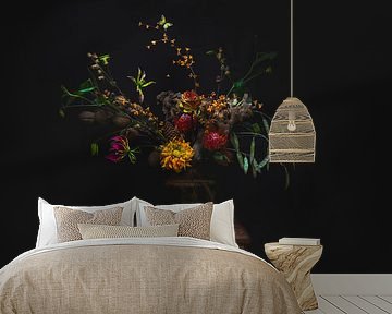 Orange flowers in a vase. by Corrine Ponsen