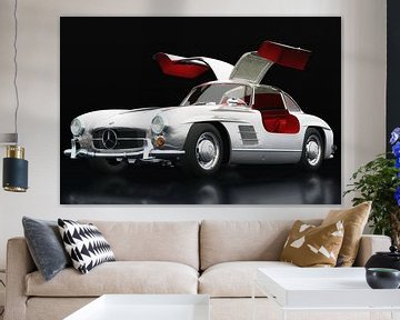 Mercedes 300 SL Gullwings vue trois quarts sur Jan Keteleer