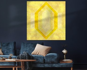 Le jaune abstrait dans le style Art Déco sur Maurice Dawson