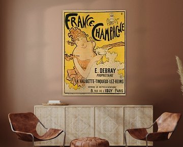 Poster met reclame voor France-Champagne - Pierre Bonnard, 1889-1897 van Atelier Liesjes