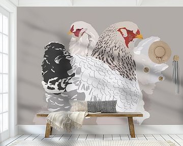 Brahma kippen van Richard van den Hoek