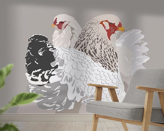 Voorbeeld van het werk in een kamer