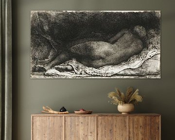Rembrandt van Rijn, Femme nue couchée sur le dos, 1658 sur Atelier Liesjes