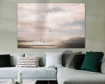 Golden gate bridge in San Francisco during sunset