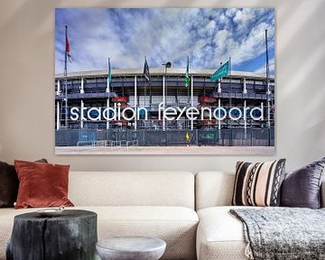 Frontansicht des Feyenoord-Stadions De Kuip Rotterdam von Mario Brussé Fotografie