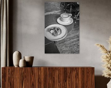 Zwart wit foto van koffie van Bianca Kramer