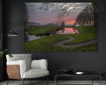 Zonsopkomst een de suikerberg in de Klundert van Gert Jan Geerts