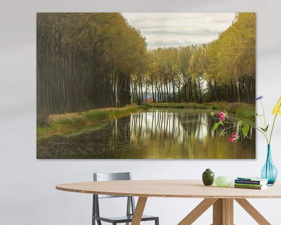 Voorbeeld van het werk in een kamer