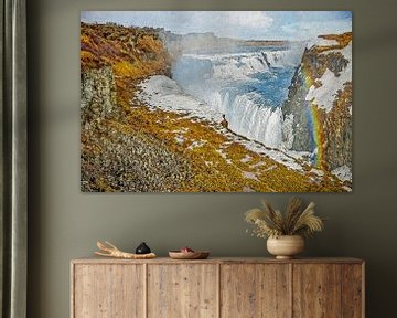 Gullfoss, IJsland van Frans Blok